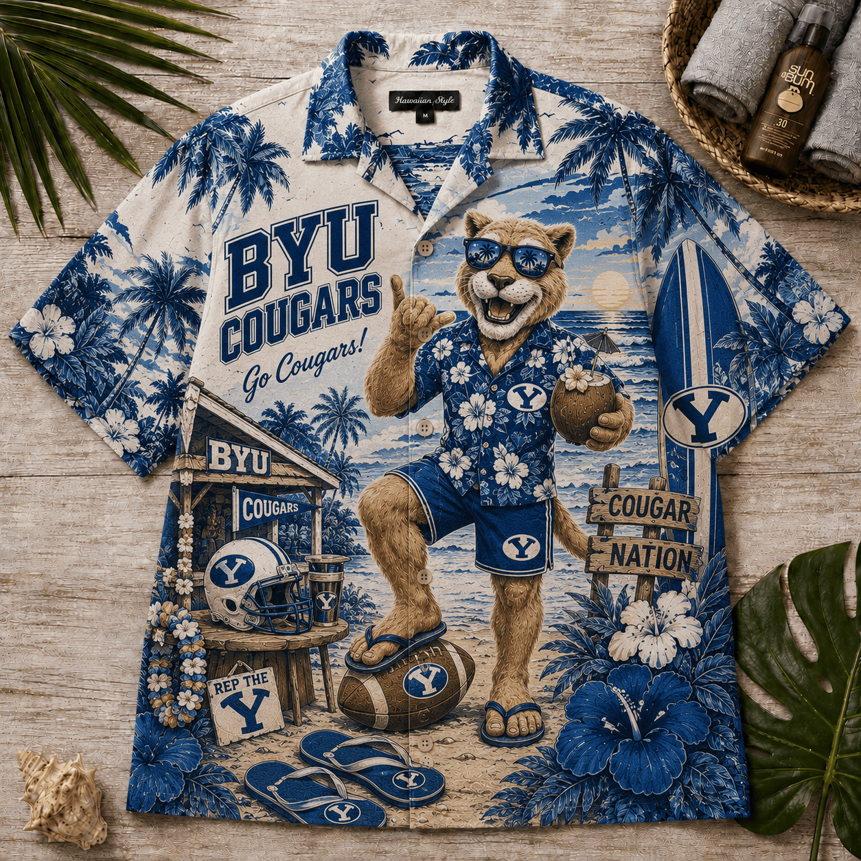 Premium BYU Hawaiian Shirt TNSM