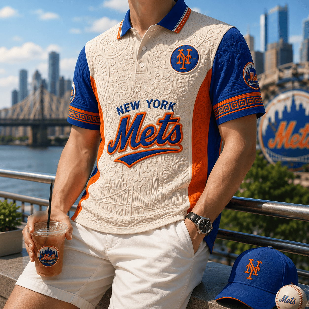 PREMIUM NYM EMBOSS POLO SHIRT NTVA