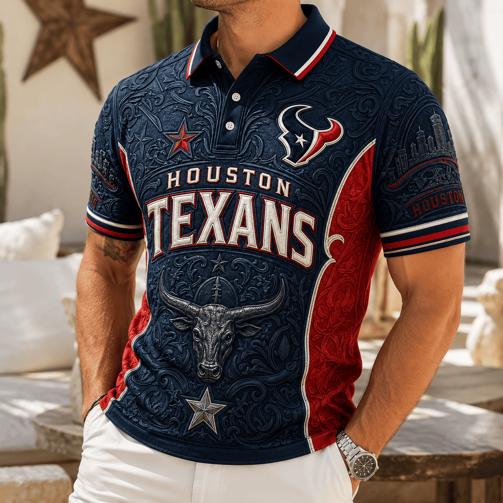 PREMIUM HTX EMBOSS POLO SHIRT NTVA