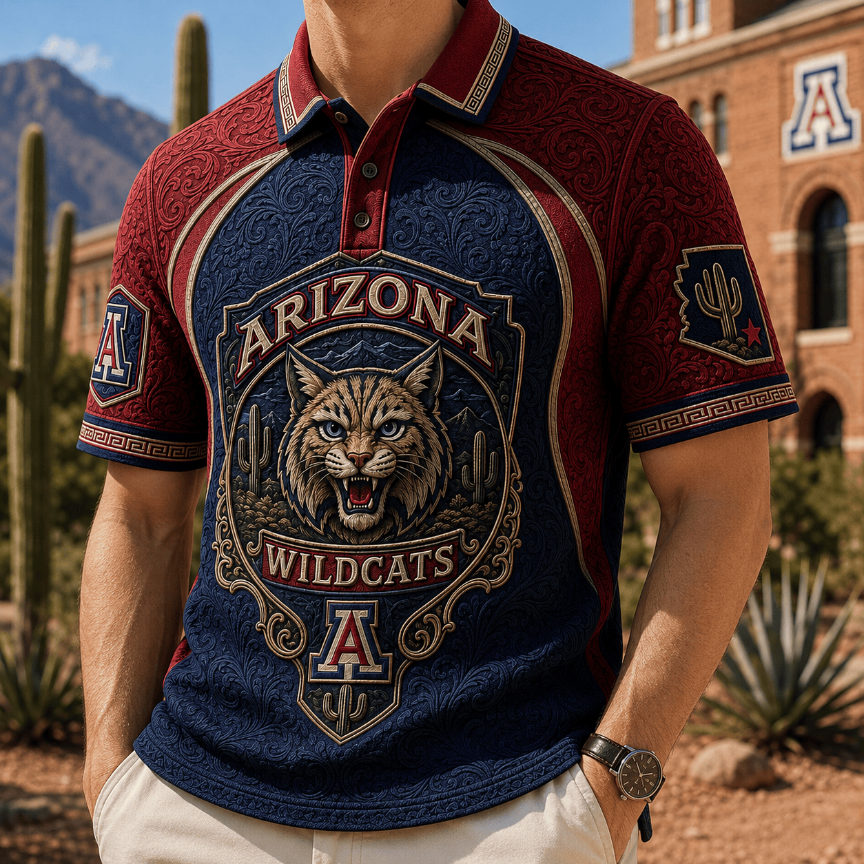 PREMIUM AWC EMBOSS POLO SHIRT HQH