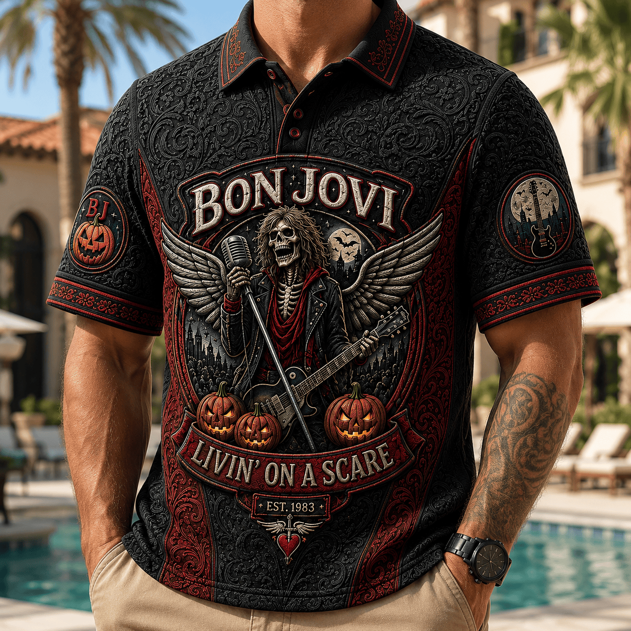 PREMIUM BJV EMBOSS POLO SHIRT HQH
