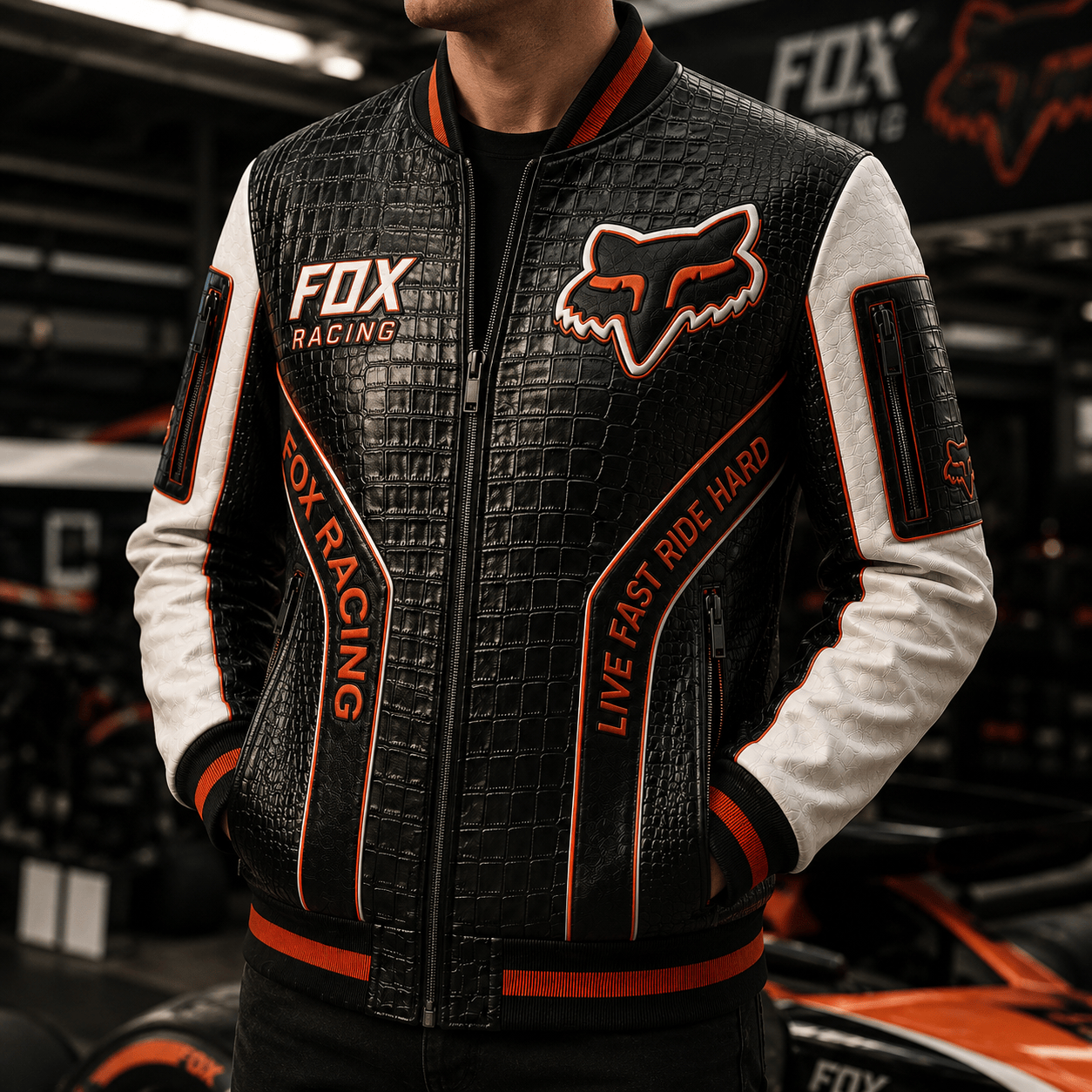 Premium FOX Leather Zipper Jacket TNSM
