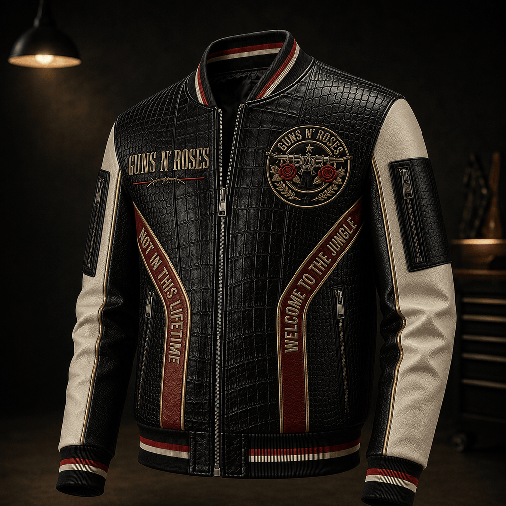 Premium GNR Leather Zipper Jacket PVNA